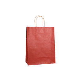 10x5x13 Red on Kraft Paper Shopping Bags