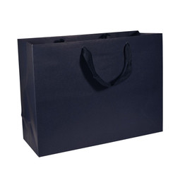Discover our eco-friendly 16x6x12 Navy Blue Euro Tote bags with twill handles, the perfect blend of style and sustainability.