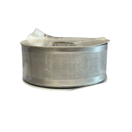 1.5 x 25 yds Silver Wired Satin Edge Ribbon