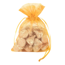 6" X 10"  Gold Organza Bags/10CT