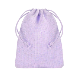 5 X 7 Lavender Natural Weave Burlap Pouches/12CT