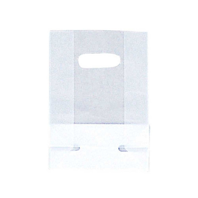 Custom frosted plastic bags with die cut handles
