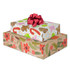 Festive Christmas wrapping paper with holiday-themed designs and vibrant colors.