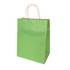 8x5x10.25 Lime Green on Kraft Paper Shopping Bags