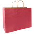 16x6x12 Cerise on Kraft Paper Shopping Bags