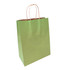 10x5x13 Lime Green on Kraft Paper Shopping Bags