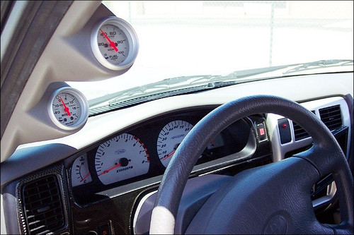 (Black) Double Gauge Full Pillar 2001 - 2004 Tacoma