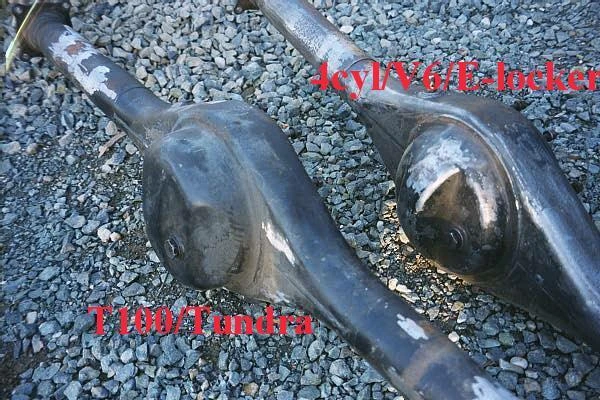 Toyota rear axle housing identification