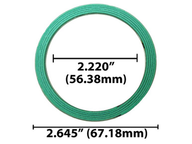 Round Collector Exhaust Gasket Used For 2-Bolt x 2 1/4" Flange