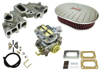 Weber 38 Carb & Intake Performance Package & Billet Air Cleaner - 22R (Electric Choke)