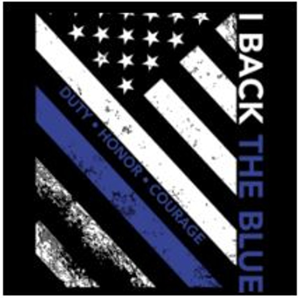 Back the Blue Distressed Flag