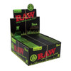 RAW ORGANIC HEMP KING SIZE SLIM BLACK ROLLING PAPERS 32 COUNT PACK (DISPLAY OF 50 PACKS)