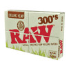 RAW 300'S ORGANIC HEMP ROLLING PAPERS 1¼ 300 COUNT PACK (DISPLAY OF 40)