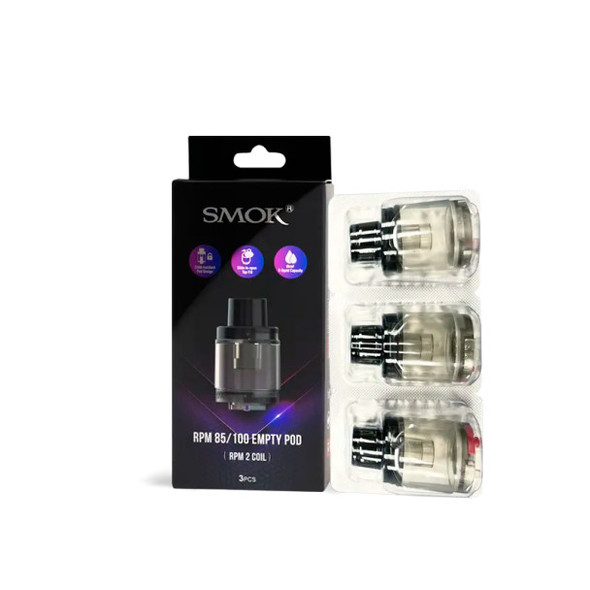 SMOK RPM 85/100 Empty Replacement Pod RPM 2 Coil (US Version) | 3-Pack