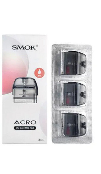 SMOK ACRO Replacement MTL Pods DC 0.6 Ohm 2ml - 3 Pack