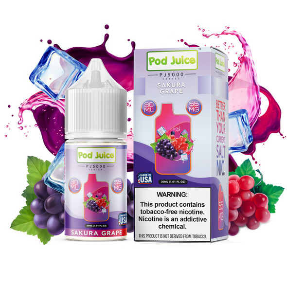 POD JUICE PJ5000 SERIES TOBACCO FREE NICOTINE SALT 30mL E-LIQUID