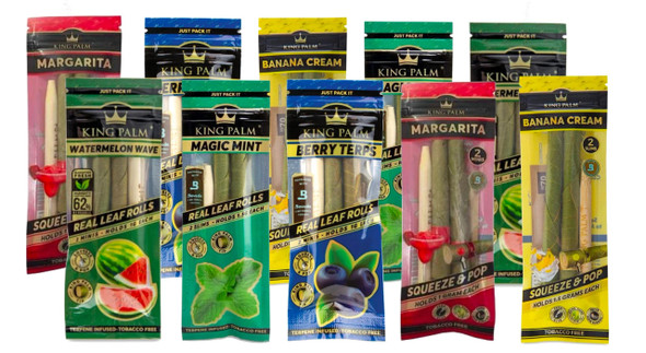 KING PALM LEAF TUBES 1G MINI ROLLS 2PACK 20CT