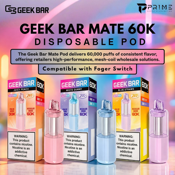 Geek Bar Mate 60K Disposable Pod Texas Compliant
