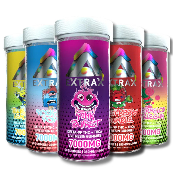 Extrax THCa+Delta-9P 7000mg Gummies | Adios Blend (6PK)