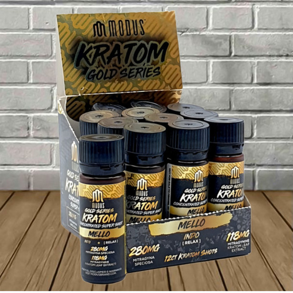 MODUS GOLD SERIES KRATOM CONCENTRATED 280MG SUPER SHOTS | (12 CT)