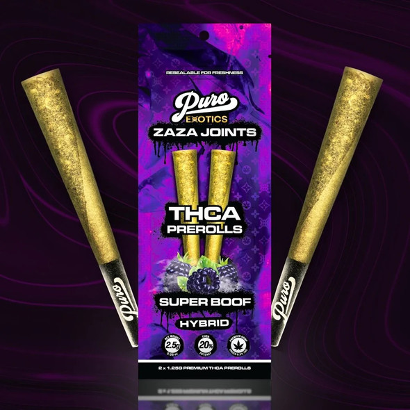 PURO EXOTICS ZAZA JOINTS 2.5G THC-A PRE-ROLLS 2 CT/10 PACK
