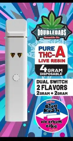 DoubleDabs Pure THC-A Live Resin Dual Flavor Disposable Vape 4G