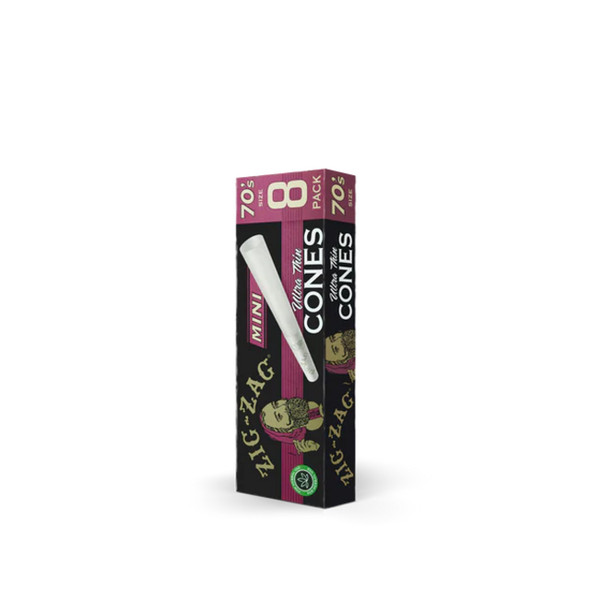 ZIG ZAG 70mm size Ultra Thin Cones  8 Ct-18 PK
