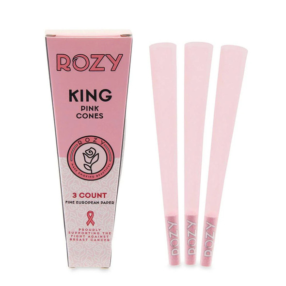 Rozy Pink King Size Pre-Rolled Cones 3pack–24ct