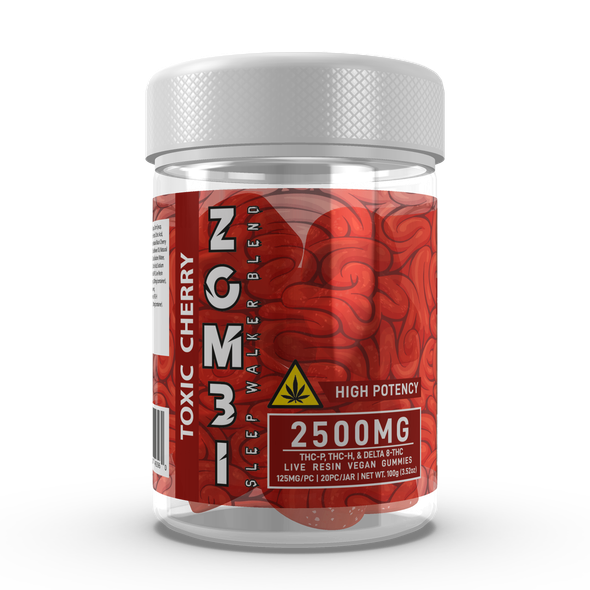 ZOMBI SLEEP WALKER BLEND 2500MG D8 THC GUMMIES 20CT/JAR