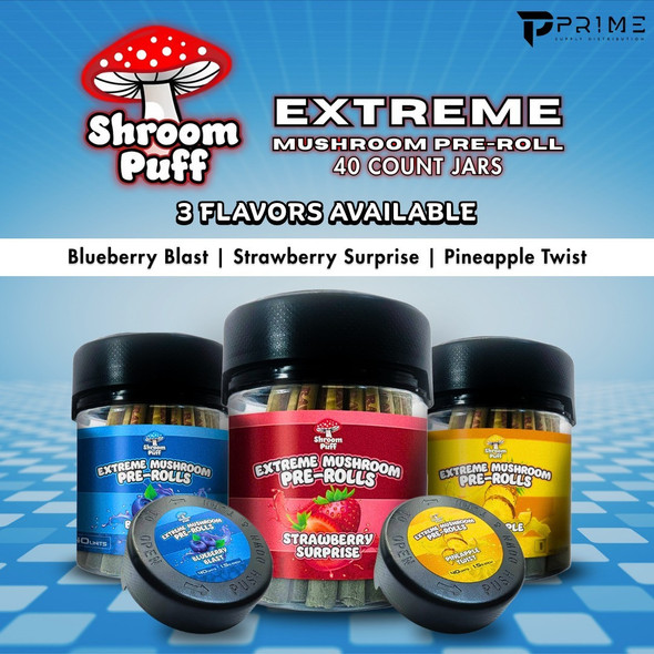 Shroom Puff Mushroom Pre Rolls Jar 1.5G