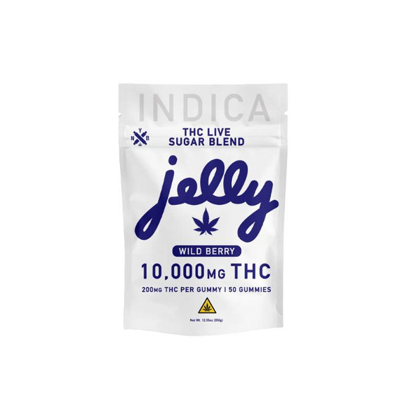 Jelly THC Gummies Live Sugar Blend 200MG Bag