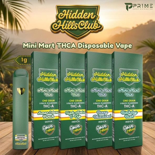 Hidden Hills Club Mini Mart THCA Disposable Vape 1G