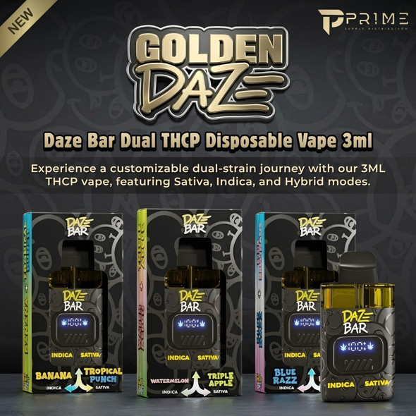 Golden Daze Bar Dual THCP Disposable Vape 3ml