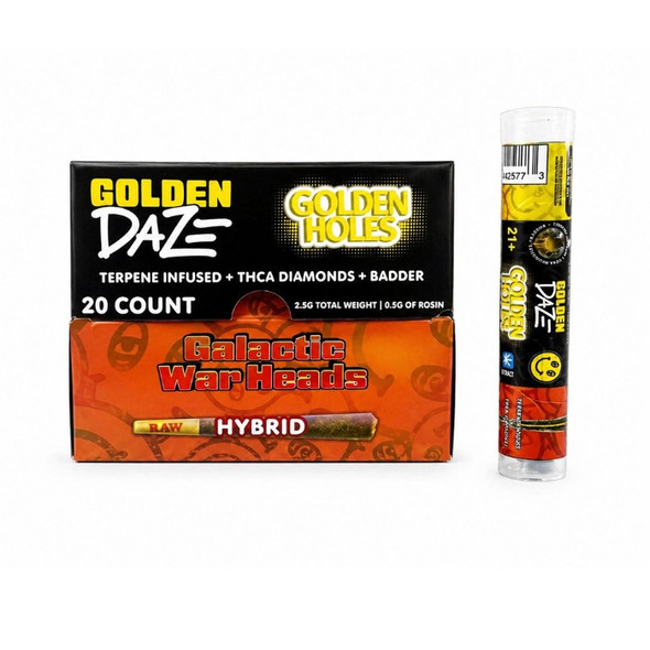Golden Daze Golden Holes THCA Pre Rolls Terpene Infused 2.5G