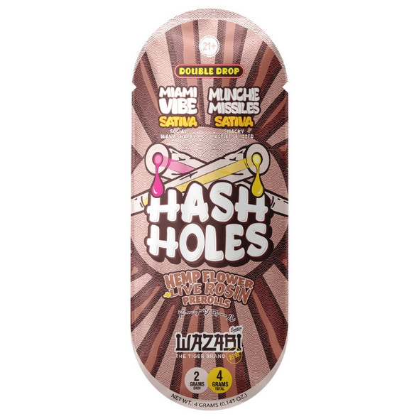 WAZABI Exotics Hash Hole THCP Pre Rolls Double Drop 4G