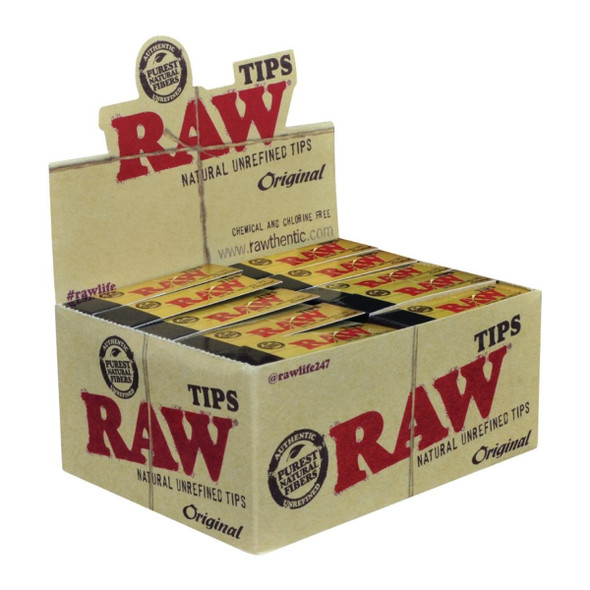 RAW ORIGINAL ROLLING TIPS 50 COUNT PACK (DISPLAY OF 50)