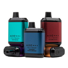 EB DESIGN Airo Max 5000 Disposable Device 7ml 5% Nic 5000 Puffs

Elevate your vaping experience with the unparalleled ELF BAR Airo Max 5000 Disposable Vape, now available at Vaperaiders.com. This premium vaping device is a game-changer in the world of disposable vapes, offering a perfect blend of convenience, performance, and flavor variety.

Key Features:

Exceptional Puff Count: Enjoy up to 5000 satisfying puffs with each ELF BAR Airo Max, making it a long-lasting companion for both casual and avid vapers.
Robust Battery Life: Powered by a formidable 600mAh rechargeable battery, this device ensures consistent performance and is USB Type-C compatible for convenient charging.
Nicotine Strength: With a 5% (50mg) nicotine concentration, it delivers a smooth, strong hit that caters to your cravings efficiently.
Pre-filled with Flavors: Choose from an extensive array of flavors including Cranberry Grape, Kiwi Passionfruit Guava, and Peach Mango Watermelon, each offering a unique and delightful vaping experience.
User-Friendly Design: The draw-activated mechanism makes it incredibly easy to use – no buttons, no hassle.
Mesh Coil Technology: Experience enhanced flavor and vapor production thanks to the cutting-edge mesh coil design.

Why Choose ELF BAR Airo Max 5000?

Diverse Flavor Selection: With over 20 exotic flavors like Watermelon Ice, Skit Ice, and Raspberry Peach Lemonade, there's a taste for every palate.
Portability: Its sleek design makes it easy to carry, ideal for on-the-go vaping.
Quality Assurance: ELF BAR is renowned for its commitment to quality, ensuring each puff is as good as the last.

Ideal for Retailers and Vape Enthusiasts

At Vaperaiders.com, we understand the needs of both retailers and individual customers. The ELF BAR Airo Max 5000 is a top-seller, known for its reliability and flavor diversity. Stock your shelves with this crowd-pleaser and watch it fly off the shelves!

Shop Now at Vaperaiders.com

Discover the full range of ELF BAR Airo Max 5000 flavors and take advantage of our unbeatable wholesale prices. Perfect for vape shops looking to offer their customers the best in disposable vapes. Order now and experience the Vaperaiders.com difference!