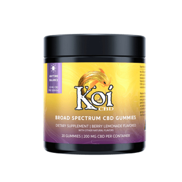KOI Broad Spectrum CBD Gummies Anytime Balance 10MG/GUMMY