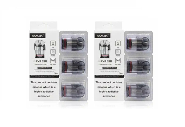 SMOK Novo Series Clear Replacement Pod Cartridge 3mL | 3-Pack