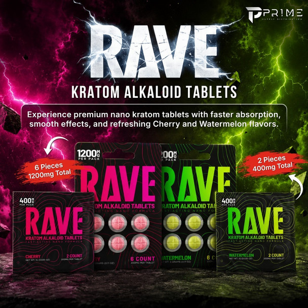 Rave Nano Kratom Tablets 200MG