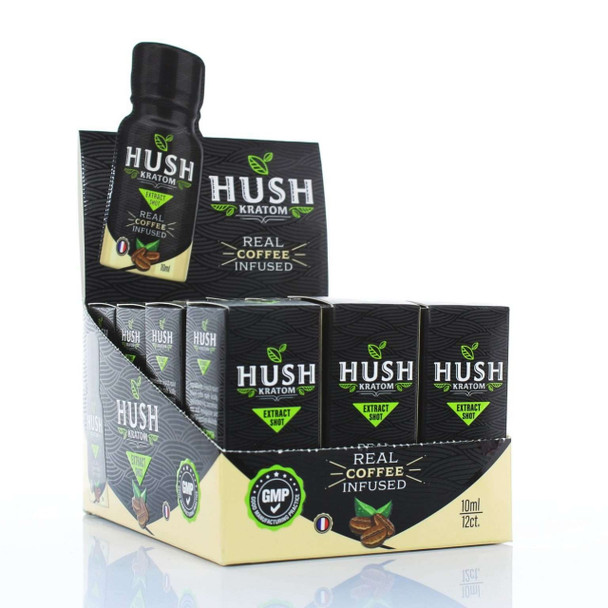 HUSH KRATOM REAL COFFEE INFUSED 10ML 12PK