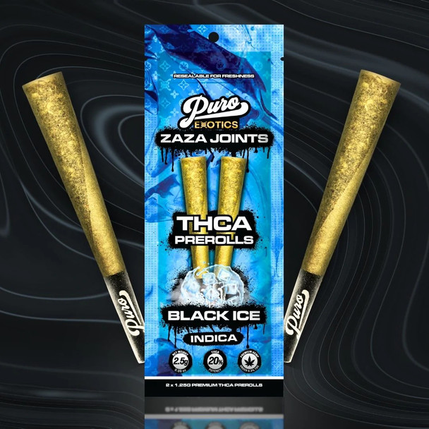 PURO EXOTICS ZAZA JOINTS 2.5G THC-A PRE-ROLLS 2 CT/10 PACK