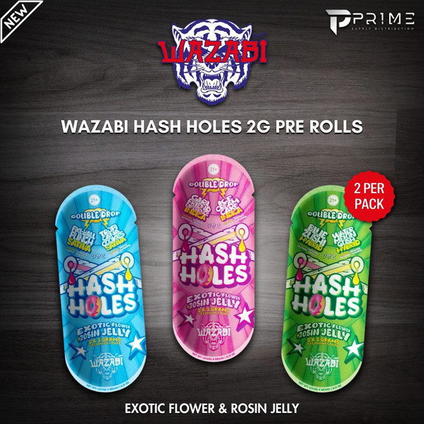 WAZABI Exotics Hash Hole Double Drop Pre Rolls 2G