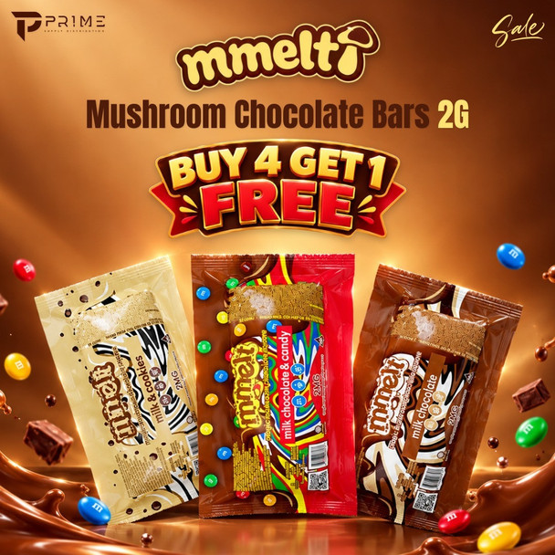 Mmelt Mushroom Chocolate Bars 2G