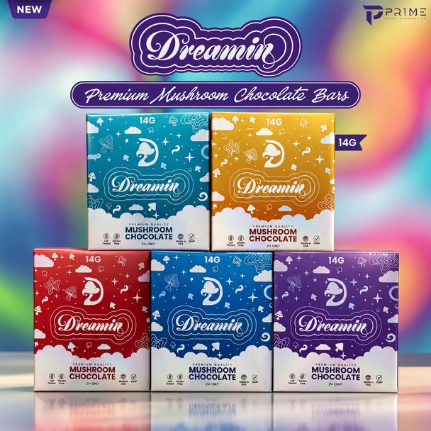 Dreamin Mushroom Chocolate Bars 14G