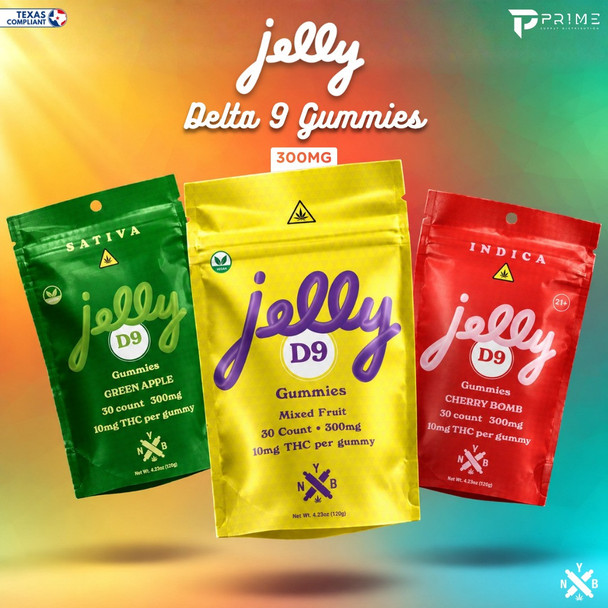 Jelly Delta 9 Gummies 300MG Texas Compliant