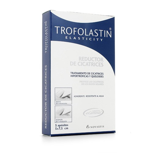 TROFOLASTIN 5 PARCHES REDUCTORES DE CICATRICES 5 X 7,5 CM