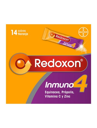 REDOXON INMUNO 4 NARANJA 14 SOBRES + REGALO REDOXON PRÓPOLIS 20 COMPRIMIDOS