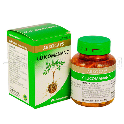 ARKOCÁPSULAS GLUCOMANANO. Envase de 80 cápsulas