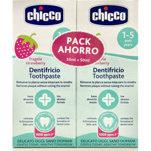 PASTA DENTAL 1-5 AÑOS 50ML+50ML SABOR FRESA